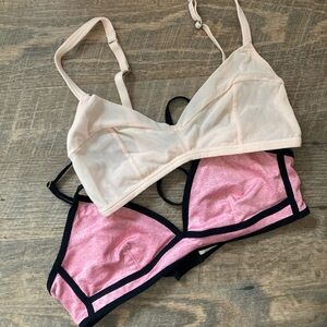 Nicole Miller & Sheer Pale Pink Bralette Lingerie Set
